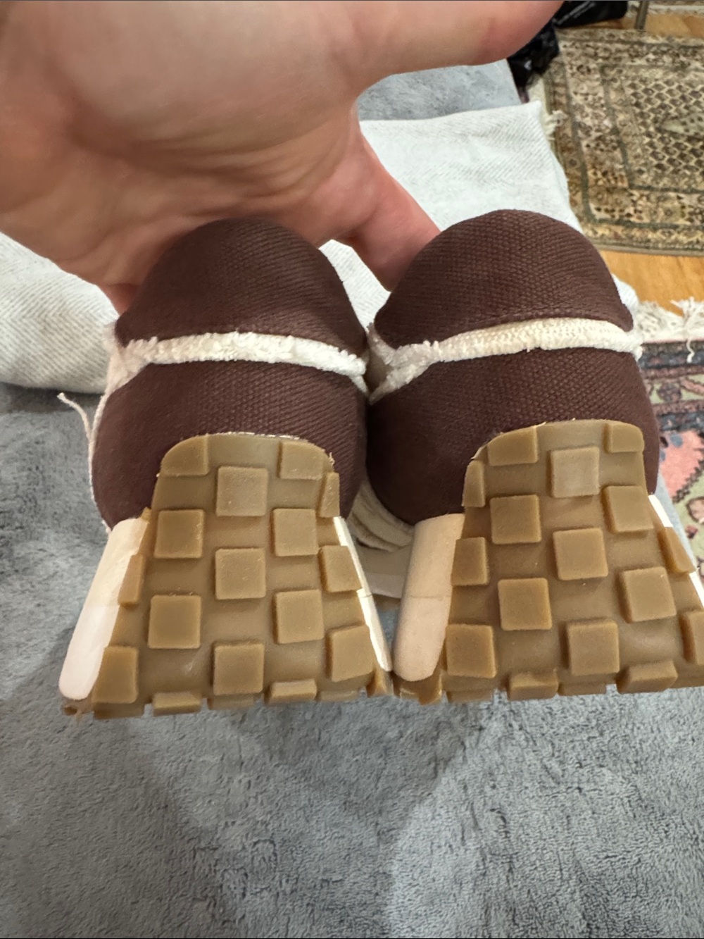 NWT Veronica Beard Valentina Size 8.5 Chocolate & Parchment Canvas Sneaker - Picture 12 of 16